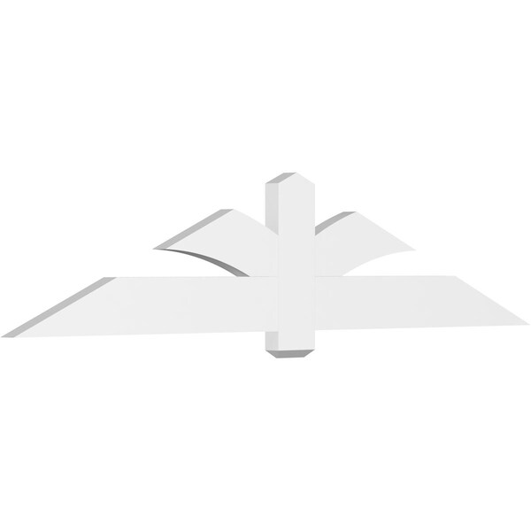 Ekena Millwork Redmond Architectural Grade PVC Gable Bracket, 84"W x 17 1/2"H x 2"D x 6"F, 5/12 Pitch GBP084X18X0206RED00 - main